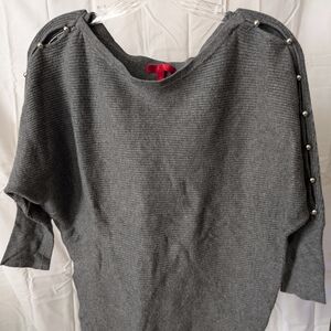 Jenni Gray Ribbed Knit Top